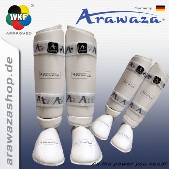 Arawaza Tibia/Cou-de-pied Protection PU, blanc 